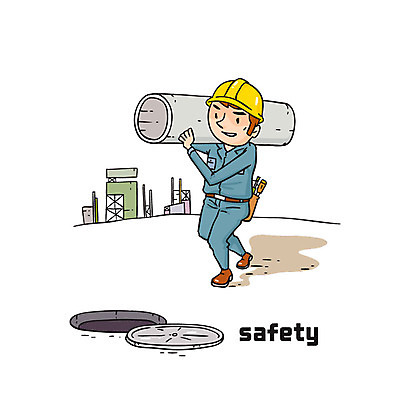 남자 일러스트 공장 노동자 한명 들기 안전 성인 공익캠페인 운반 안전모 맨홀 맨홀구멍 맨홀뚜껑 국내일러스트 AI파일 직업 1 캠페인 공업 모션 사람 헬멧 안전장비 파일형식 벡터