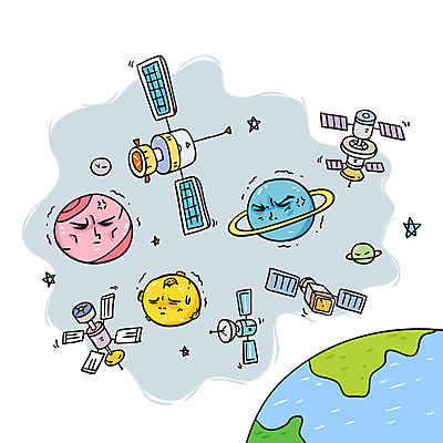 별 지구 일러스트 사람없음 자연보호 행성 인공위성 환경오염 오염 찡그림 환경보전 국내일러스트 AI파일 자연요소 컨셉 통신 자연 표정 우주 보호 사회이슈 파일형식 벡터