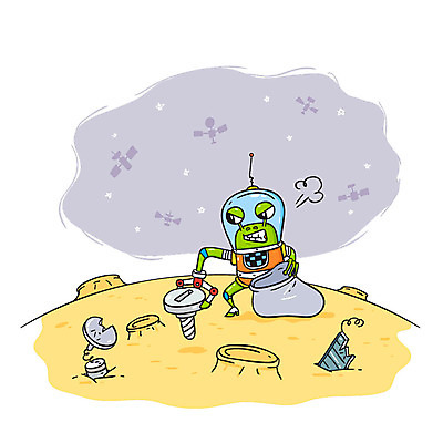 일러스트 사람없음 우주 자연보호 행성 인공위성 분노 나사 환경오염 오염 폐기물 청소 로봇 환경보전 자루 국내일러스트 AI파일 감정 컨셉 통신 자연 공구 보호 쓰레기 사회이슈 파일형식 벡터