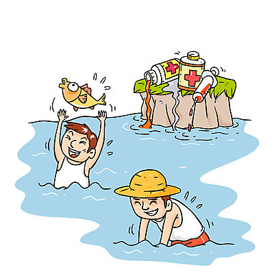 모자 남자 어린이 바다 일러스트 주사기 어류 두명 약 자연보호 환경오염 오염 환경보전 고기잡이 수질오염 폐수 폐수방류 국내일러스트 AI파일 잡화 컨셉 의학 의료기기 자연 어업 사람 수중동물 보호 사회이슈 파일형식 벡터