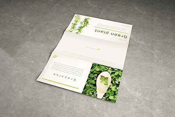 PSD 식물 템플릿 편집 표지 리플렛 잎 팜플렛 사람없음 3D 숟가락 목업 편집소스 이미지템플릿 수저 디지털합성 파일형식