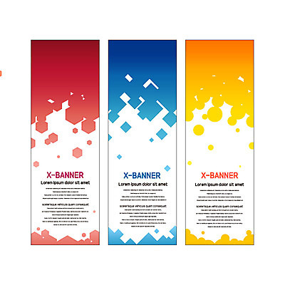 도형 템플릿 배너템플릿 세로배너 사람없음 사각형 현수막 원형 육각형 겹침 배너세트 엑스배너 AI파일 배너 세로 세트 파일형식 벡터