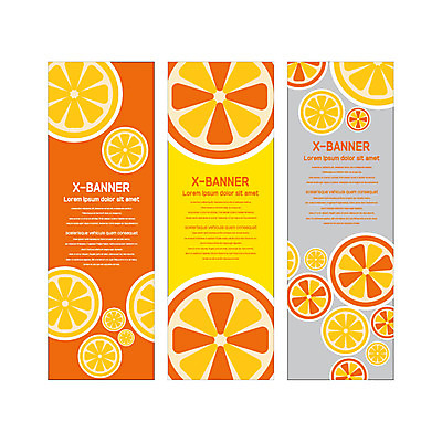 템플릿 배너템플릿 세로배너 오렌지 과일 단면 사람없음 현수막 원형 레몬 배너세트 엑스배너 AI파일 도형 배너 세로 세트 파일형식 벡터