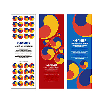 템플릿 배너템플릿 세로배너 패턴 사람없음 현수막 태극 배너세트 엑스배너 AI파일 문양 배너 무늬 세로 세트 파일형식 벡터