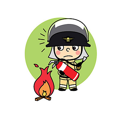 직업 남자 어린이 일러스트 불 직업캐릭터 한명 소방관 소화기 직업체험 일러캐릭터 AI파일 자연요소 캐릭터 1 사람 체험학습 안전장비 구조원 소방 파일형식 벡터