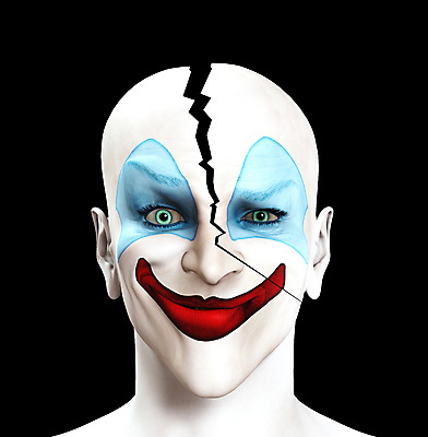 포토 JPG 해외이미지 행복 감정 얼굴 미소 사람없음 빨간색 파란색 기쁨 할로윈 광대 표현 치아 서커스 피부 대머리 찢어짐 다리찢기 빈털터리 나쁜 깨짐 오싹 해외202004 해외포토 헤어스타일 컬러 컨셉 모션 표정 신체부위 소화기관 파일형식 이미지허브