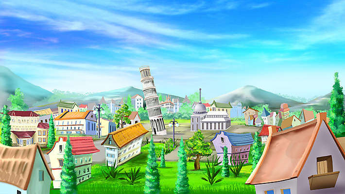 포토 JPG 해외이미지 여행 백그라운드 일러스트 사람없음 야외 여름 도시풍경 탑 디지털 이탈리아 회색 만화 가득함 그림 해외202004 해외포토 건축물 계절 유럽 컬러 풍경 도시 파일형식 이미지허브