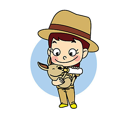 직업 여자 어린이 일러스트 직업캐릭터 한명 젖병 캥거루 직업체험 조련사 일러캐릭터 AI파일 캐릭터 1 포유류 사람 아기용품 체험학습 파일형식 벡터