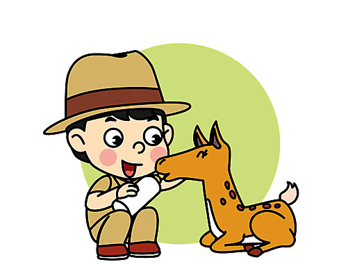 직업 남자 어린이 일러스트 사슴 직업캐릭터 한명 우유 젖병 직업체험 조련사 일러캐릭터 AI파일 캐릭터 1 포유류 유제품 사람 아기용품 체험학습 파일형식 벡터