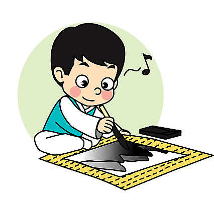 직업 전통 남자 어린이 일러스트 직업캐릭터 수묵화 한명 예술가 직업체험 일러캐릭터 AI파일 캐릭터 1 미술 사람 체험학습 파일형식 벡터