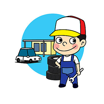 직업 남자 어린이 일러스트 자동차 직업캐릭터 한명 타이어 정비공 직업체험 정비소 일러캐릭터 AI파일 캐릭터 1 육상교통 사람 체험학습 기술자 파일형식 벡터