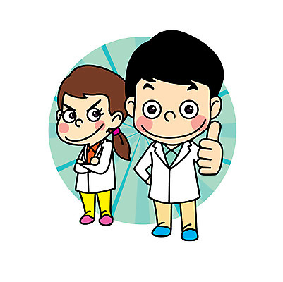 직업 여자 남자 어린이 과학 일러스트 직업캐릭터 두명 팔짱 최고 가운 과학자 직업체험 일러캐릭터 AI파일 캐릭터 옷 모션 사람 체험학습 학자 파일형식 벡터