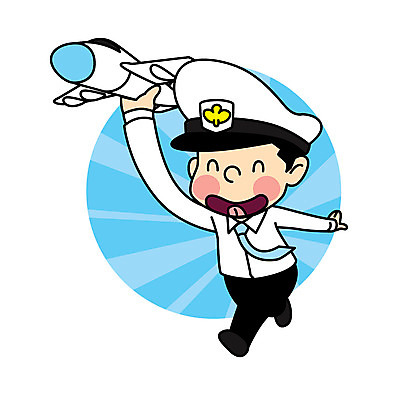 직업 남자 어린이 일러스트 비행기 직업캐릭터 한명 파일럿 직업체험 일러캐릭터 AI파일 캐릭터 1 항공교통 대중교통 사람 체험학습 파일형식 벡터