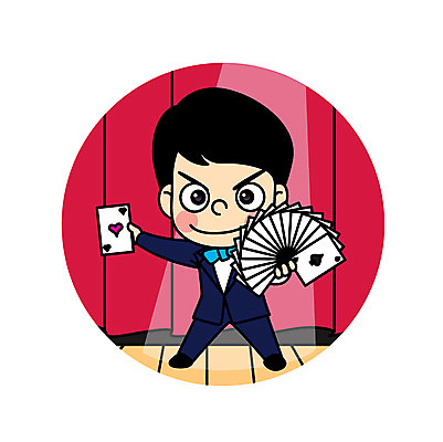 직업 남자 어린이 일러스트 조명 직업캐릭터 한명 마술 무대 마술사 트럼프 직업체험 일러캐릭터 AI파일 캐릭터 1 사람 놀이용품 체험학습 파일형식 벡터