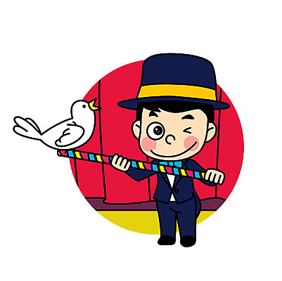 직업 남자 어린이 일러스트 직업캐릭터 한명 마술 마술사 마술봉 비둘기 직업체험 일러캐릭터 AI파일 캐릭터 1 조류 사람 체험학습 마술도구 파일형식 벡터