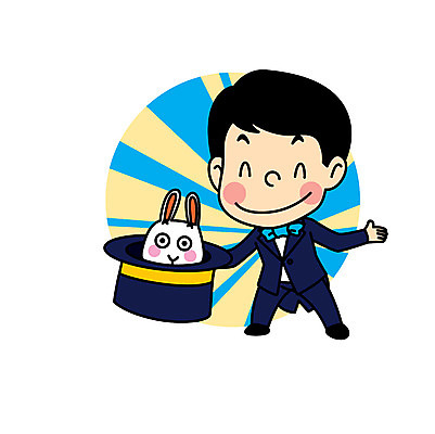 직업 남자 어린이 일러스트 직업캐릭터 한명 마술 마술사 토끼 마술사모자 직업체험 일러캐릭터 AI파일 캐릭터 모자_잡화 1 포유류 사람 반려동물 체험학습 파일형식 벡터