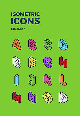 아이콘 알파벳 영어 교육 사람없음 세트 P N E G B 웹아이콘 A O C F K L M D H J 아이소메트릭 I 2D아이콘 AI파일 문자 파일형식 벡터
