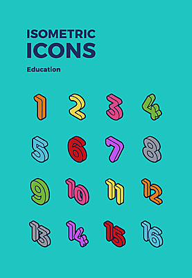 아이콘 1 교육 2 3 사람없음 세트 숫자 10 9 4 8 6 웹아이콘 5 아이소메트릭 12 11 7 2D아이콘 AI파일 문자 파일형식 벡터