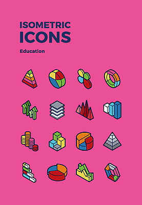 도형 아이콘 교육 그래프 사람없음 세트 막대그래프 웹아이콘 원그래프 아이소메트릭 2D아이콘 AI파일 파일형식 벡터