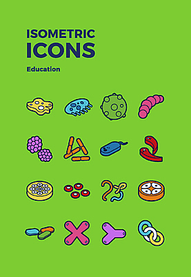 아이콘 교육 세포 사람없음 세트 바이러스 생물학 웹아이콘 미생물 적혈구 박테리아 아이소메트릭 2D아이콘 AI파일 의학 생물 혈구 파일형식 벡터