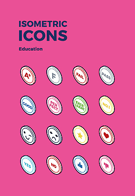 아이콘 교육 별 표정 사람없음 세트 하트 성적 웹아이콘 아이소메트릭 2D아이콘 AI파일 자연요소 모양 파일형식 벡터