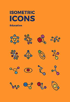 아이콘 교육 선 과학 사람없음 세트 원자 웹아이콘 아이소메트릭 2D아이콘 AI파일 파일형식 벡터