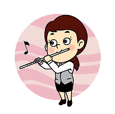캐릭터 여자 어린이 연주 일러스트 직업캐릭터 한명 연주자 직업체험 플루티스트 일러캐릭터 AI파일 직업 1 음악 사람 음악가 체험학습 파일형식 벡터