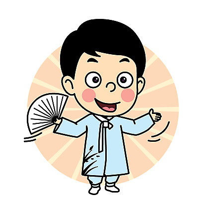 직업 캐릭터 남자 어린이 일러스트 직업캐릭터 한명 부채 한복 두루마기 직업체험 소리꾼 일러캐릭터 AI파일 1 한국전통 사람 체험학습 전통의상 파일형식 벡터