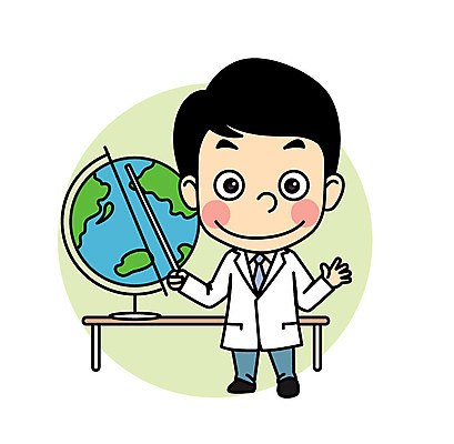 캐릭터 남자 어린이 일러스트 직업캐릭터 설명 한명 지구본 교사 직업체험 일러캐릭터 AI파일 직업 1 모션 사람 체험학습 파일형식 벡터