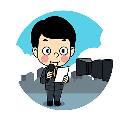 캐릭터 남자 어린이 일러스트 직업캐릭터 한명 건물 카메라 기자 뉴스 마이크 직업체험 일러캐릭터 AI파일 직업 1 건축물 음향기기 사람 전자제품 체험학습 파일형식 벡터