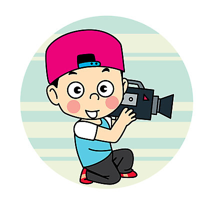 캐릭터 남자 어린이 일러스트 직업캐릭터 한명 카메라 촬영 감독 직업체험 일러캐릭터 AI파일 직업 1 사람 전자제품 체험학습 파일형식 벡터