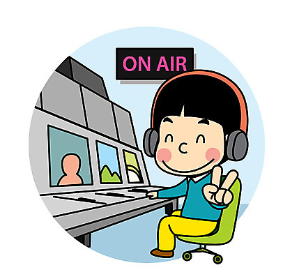 캐릭터 남자 어린이 일러스트 직업캐릭터 한명 감독 방송 직업체험 피디 일러캐릭터 AI파일 직업 1 사람 체험학습 파일형식 벡터