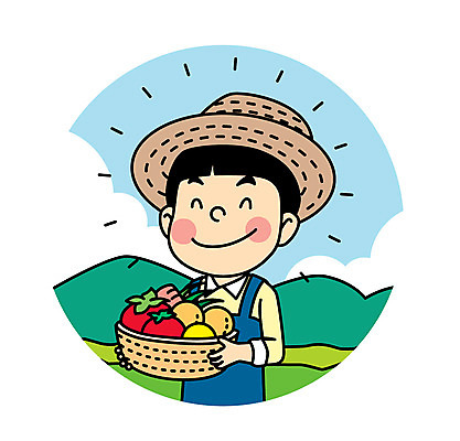 캐릭터 남자 어린이 채소 과일 일러스트 직업캐릭터 한명 들기 바구니 농사 농부 직업체험 농부캐릭터 일러캐릭터 AI파일 직업 1 농업 모션 사람 체험학습 파일형식 벡터