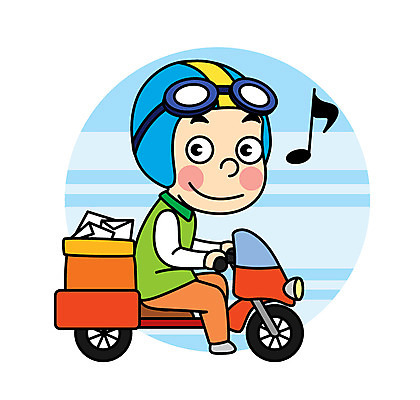 캐릭터 남자 어린이 일러스트 직업캐릭터 한명 헬멧 우편물 우체부 직업체험 우편배달 일러캐릭터 AI파일 직업 1 사람 체험학습 보호장비 배송 파일형식 벡터