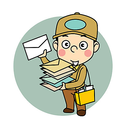 캐릭터 남자 어린이 일러스트 직업캐릭터 한명 우편물 우체부 직업체험 우편배달 일러캐릭터 AI파일 직업 1 사람 체험학습 배송 파일형식 벡터