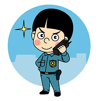 캐릭터 남자 어린이 일러스트 직업캐릭터 한명 경비 은행 무전기 직업체험 경비원 일러캐릭터 AI파일 직업 1 무선통신 안전 사람 금융 체험학습 보호 파일형식 벡터