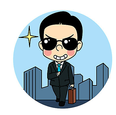 캐릭터 남자 어린이 일러스트 직업캐릭터 한명 건물 선글라스 경호원 직업체험 일러캐릭터 AI파일 직업 1 건축물 안경 사람 체험학습 파일형식 벡터