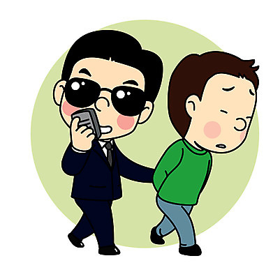 캐릭터 남자 어린이 일러스트 직업캐릭터 두명 범죄인 무전기 경호원 직업체험 일러캐릭터 AI파일 직업 무선통신 사람 체험학습 범죄 파일형식 벡터