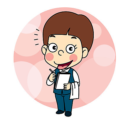 캐릭터 남자 어린이 일러스트 직업캐릭터 한명 들기 공책 웨이터 주문 직업체험 일러캐릭터 AI파일 직업 1 모션 문구용품 사람 체험학습 파일형식 벡터