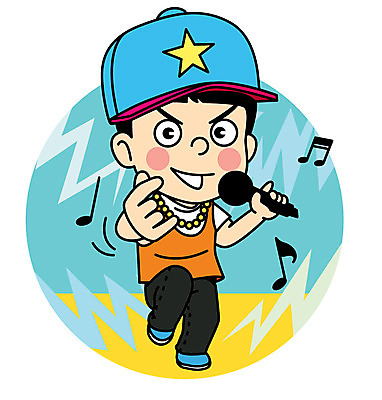 캐릭터 남자 어린이 일러스트 노래 직업캐릭터 힙합 한명 가수 직업체험 일러캐릭터 AI파일 직업 1 음악 사람 음악가 체험학습 파일형식 벡터