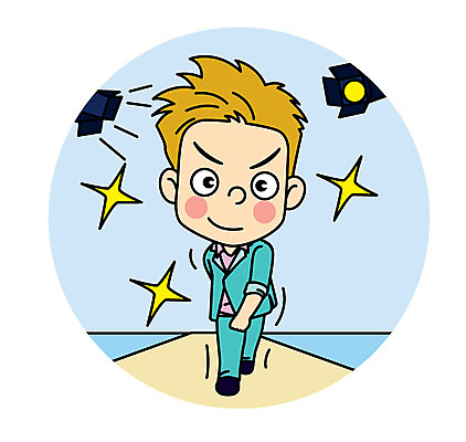 모델 직업 캐릭터 패션 남자 어린이 일러스트 조명 직업캐릭터 한명 워킹 직업체험 런웨이 일러캐릭터 AI파일 1 사람 체험학습 파일형식 벡터