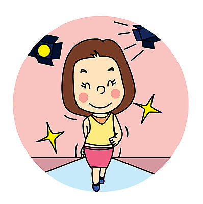 모델 직업 캐릭터 여자 패션 어린이 일러스트 조명 직업캐릭터 한명 워킹 직업체험 런웨이 일러캐릭터 AI파일 1 사람 체험학습 파일형식 벡터