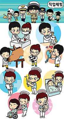 동물 캐릭터 여자 남자 어린이 일러스트 조류 직업캐릭터 주사기 여러명 반려동물 세트 다양 간호사 아기 강아지 판다 휠체어 직업체험 수의사 일러캐릭터 AI파일 직업 다수 곰 의료기기 사람 의료진 의사 체험학습 개 파일형식 벡터