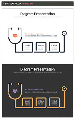 템플릿 비즈니스 청진기 사람없음 세트 맥박 PPT 프레젠테이션 문서템플릿 애니형PPT 이미지템플릿 의학 의료기기 파일형식