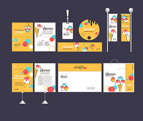 템플릿 배너템플릿 아이스크림 이벤트 사람없음 세트 쇼핑백 현수막 전단 엽서 초대장 패키지 약도 사원증 박람회 손부채 기업홍보 소봉투 행사세트 행사템플릿 AI파일 배너 지도 가방 비즈니스 디저트 편지봉투 카드_감사 편지 홍보물 파일형식 벡터