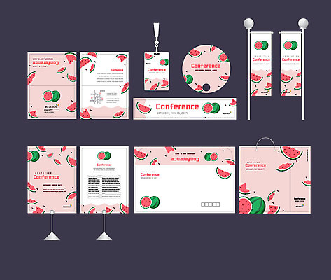 템플릿 배너템플릿 분홍색 과일 수박 이벤트 사람없음 세트 쇼핑백 현수막 전단 엽서 초대장 패키지 약도 사원증 박람회 손부채 기업홍보 소봉투 행사세트 행사템플릿 AI파일 배너 컬러 지도 가방 비즈니스 편지봉투 카드_감사 편지 홍보물 파일형식 벡터