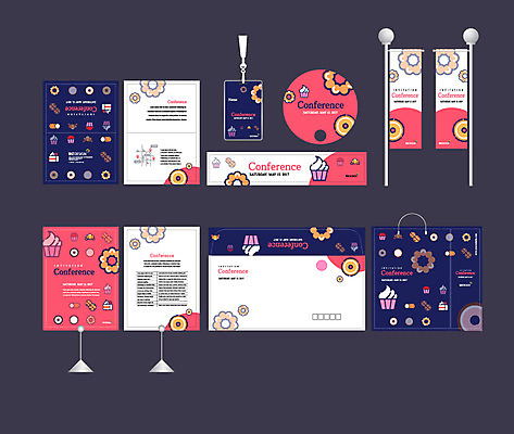 템플릿 배너템플릿 디저트 이벤트 사람없음 세트 쇼핑백 현수막 도넛 컵케이크 전단 엽서 초대장 패키지 약도 사원증 박람회 손부채 기업홍보 소봉투 행사세트 행사템플릿 AI파일 배너 음식 지도 가방 비즈니스 편지봉투 카드_감사 케이크 편지 홍보물 파일형식 벡터