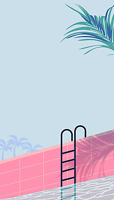 백그라운드 일러스트 사다리 수영장 그림자 사람없음 여름 야자수 야자수잎 국내일러스트 AI파일 나무 계절 잎 도구 파일형식 벡터