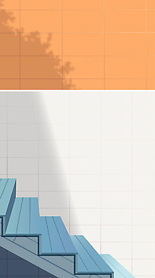 백그라운드 일러스트 그림자 사람없음 담장 계단 국내일러스트 AI파일 파일형식 벡터