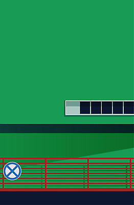 백그라운드 일러스트 난간 그림자 사람없음 건물 표지판 국내일러스트 AI파일 건축물 알림판 파일형식 벡터